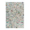 Image de Tapis En Cuir Effet Métallique "rocket" Multicolore 160 X 230 Cm