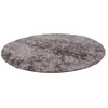 Image de Tapis Shaggy Rond Fait Main "diamond" Champagne 160 Cm