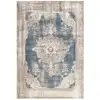 Image de Tapis Imprimé Antique "vintage" Beige & Bleu 140 X 200 Cm