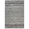 Image de Tapis Imprimé Ethnique "phoenix" Naturel & Gris 80 X 150 Cm