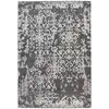 Image de Tapis Jacquard Vintage "river" Gris & Anthracite 80 X 150 Cm