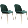 Image de Lot De 2 Chaises Design "charlize" 90cm Vert & Or