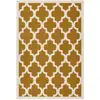 Image de Tapis Vintage À Poils Courts "manolya" Or & Ivoire 80 X 150 Cm