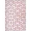 Image de Tapis Imprimé Losange Fait Main "monroe Iii" Rose 81 X 150 Cm