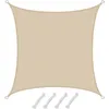 Image de Voile dombrage carrée AMANKA 2x2m beige - Protection solaire UV 80% - Résistante à la déchirure et à lusure