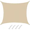 Image de Voile dOmbrage Perméable à lEau - AMANKA - Rectangulaire - Blanc - Protection anti-UV - 220 g/m²