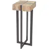 Image de Porte-plante, tabouret, table d'appoint pour plante hwc-a15 - sapin massif rustique 100x32x32cm