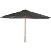 Image de Parasol De Jardin Florida, Ø 3,5m Polyester/bois 7kg ~ Anthracite