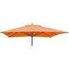 Image de Toile Pour La Gastronomie Parasol En Bois Hwc-c57, 3x3m Polyester 3kg ~ Terre Cuite