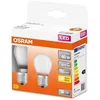 Image de OSRAM - Boite de 2 LED sphérique verre dépoli 4W E27 470lm 2700K chaud