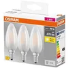 Image de OSRAM Boite de 3 ampoules LED Flamme Filament dépolie 4W=40 E14 - Blanc chaud
