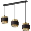 Image de OSRAM DECOR Suspension Hornet LINEAR 3xE27 Noir Or Lampe suspendue Métal Textile pour une ambiance chaleureuse