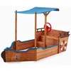 Image de Bac à sable HOME DELUXE MATSCHEKISTE 160 x 78 x 103 cm I jouets pour enfants Bac à sable en bois. Bateau pirate