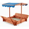 Image de Bac à sable HOME DELUXE BUDDELKISTE Dimensions: 110 x 110 x 110 cm I jouets pour enfants Bac à sable avec toit