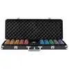 Image de Home deluxe - mallette de poker no limit - mallette en aluminium de haute qualité, cartes imperméables, 500 jetons de poker, boutons small blind et big blind inclus i set de poker jetons de poker jeu de cartes