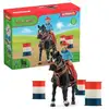 Image de Figurine Cowgirl Et Tonneaux De Racing, Avec Figurine Et Cheval, 42576 Farm World