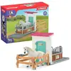 Image de Box Avec Étalon Pur Sang Anglais, Extension Pour Écurie Schleich Pour Enfant, 42569 Horse Club, Des 5 Ans