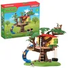 Image de Cabane Aventure Dans Les Arbres, Coffret De 60 Pieces Détaillées Avec Balançoire, 2 Figurines D'enfant Et D'animaux