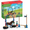 Image de Course dagility pour poney -Coffret de jeu avec 1 figurine de poney et 1 figurine humaine - SCHLEICH 42482 FARM WORLD