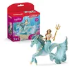 Image de Figurine Sirène Eyela sur cheval de mer - avec sa Baguette Magique - Schleich 70594 Bayala - Dès 5 ans
