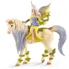 Image de Fée Sera Avec Figurine Licorne Aux Fleurs - Fée Sirene Magique Et Fantastique Et Jouet Licorne