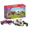 Image de Pick-up avec remorque pour cheval coffret figurines schleich avec 38 éléments dont 1 cheval inclus Schleich 42346 Horse Club