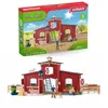Image de Figurines Animaux De La Ferme Avec Accessoires - Coffret Ranch Américain De 92 Pieces Avec Vache, Cheval , Cochon