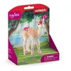 Image de Figurine de Licorne Lama - Figurine Amusante et Durable aux Détails Brillants avec une Corne Brillante en Spirale - Pour Garçons et