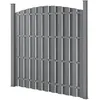 Image de [neu.holz] Clôture en Plein Cintre Brise Vue Brise Vent Bois Composite WPC Gris 185 x 193 cm