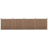 Image de [neu.holz] Kit de 4 Clôtures Barrière Brise Vue Brise Vent Bois Composite (WPC) Brun 185 x 747 cm