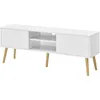 Image de Meuble Tv Eskilstuna 120 X 30 X 47 Cm Blanc [en.casa]