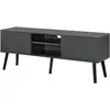 Image de Meuble Tv Eskilstuna 120 X 30 X 47 Cm Gris Foncé Noir [en.casa]