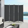 Image de Brise-vue Modica à 4 Panneaux Polyester 215 x 170 cm Noir
