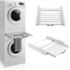 Image de Kit de Superposition pour Lave-Linge Sèche-Linge Standard 60 cm avec Porte-Serviettes Blanc - EN.CASA