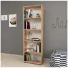 Image de Bibliothèque vara à 5 niveaux 172 x 55 x 20 cm effet chêne [en.casa] Vara