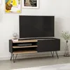 Image de Meuble TV - EN.CASA - Dronninglund - Noir - Contemporain - Design