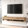 Image de Meuble TV Laitila à 2 portes 295 x 180 x 315 cm effet bois de pin [en.casa]