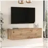 Image de Meuble tv lapinlahti à porte 29,5 x 100 x 31,5 cm effet chêne rustique [en.casa] Lapinlahti
