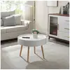 Image de Table basse avec plateau amovible bongard 45 x 60 cm blanc [en.casa] Bongard