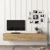 Image de Meuble TV Vihti 180 x 31 x 30 cm effet chêne
