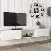 Image de Meuble TV Paltamo 180 x 31 x 30 cm blanc