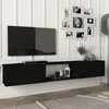 Image de Meuble TV Paltamo 180 x 31 x 30 cm noir