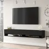 Image de Meuble TV Laitila à 2 portes 295 x 180 x 315 cm noir