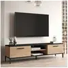 Image de Meuble tv lempäälä à 2 portes 39 x 160 x 35 cm effet chêne noir [en.casa] Lempäälä