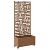Image de Jardinière brise-vue bernalda acier galvanisé 190 x 82 x 38 cm marron casa.pro Bernalda