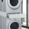 Image de Kit de superposition universel pour appareils électroménagers Buxton avec tiroir blanc
