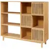 Image de Bibliothèque ypäjäbambou 128 x 147 x 39 cm naturel [en.casa]