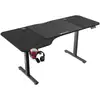 Image de Bureau électrique à hauteur réglable stryn assis debout plateau en forme de l 160 x 60 - 75 cm noir [pro.tec] Stryn
