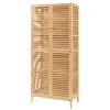 Image de Armoire de salle de bain raurgela bambou 180 x 80 x 40 cm naturel [en.casa] Raurgela