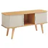 Image de Meuble tv tysvær bambou 120 x 40 x 58 cm naturel blanc crème [en.casa] 90547586